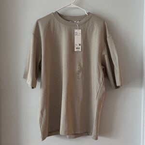 Uniqlo AIRism Cotton Crew Neck Oversized T-Shirt - L NWT